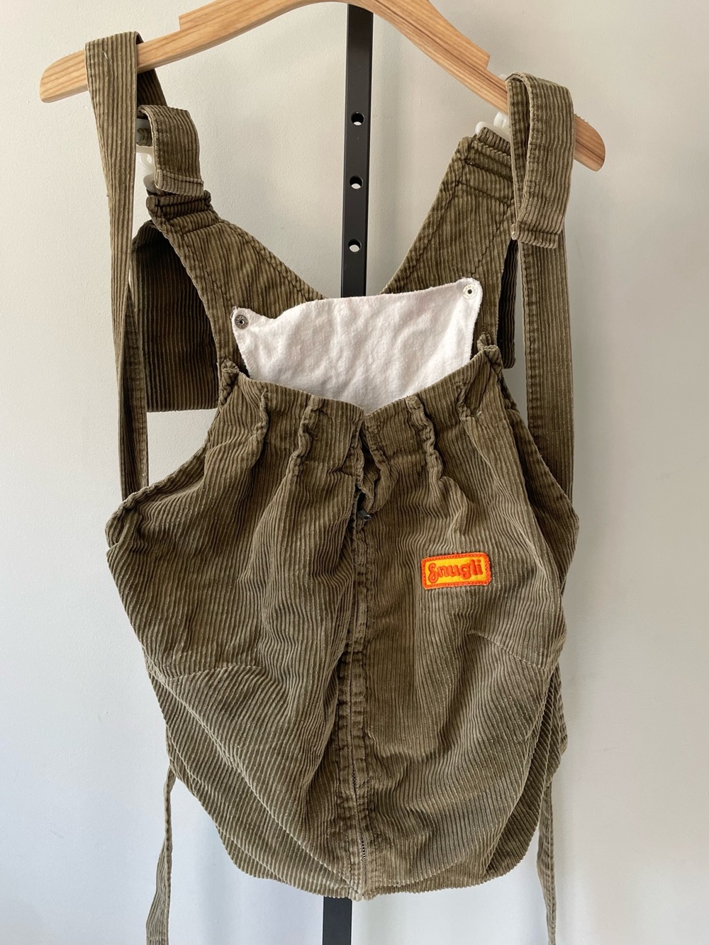 70s Vintage Snugli Baby Bag Green Corduroy RARE